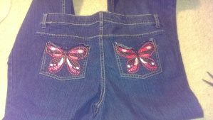 pretty pink butterfly pockets